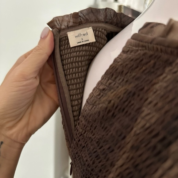 Aritzia Wilfred Brown pattern Blouse - Picture 6 of 7